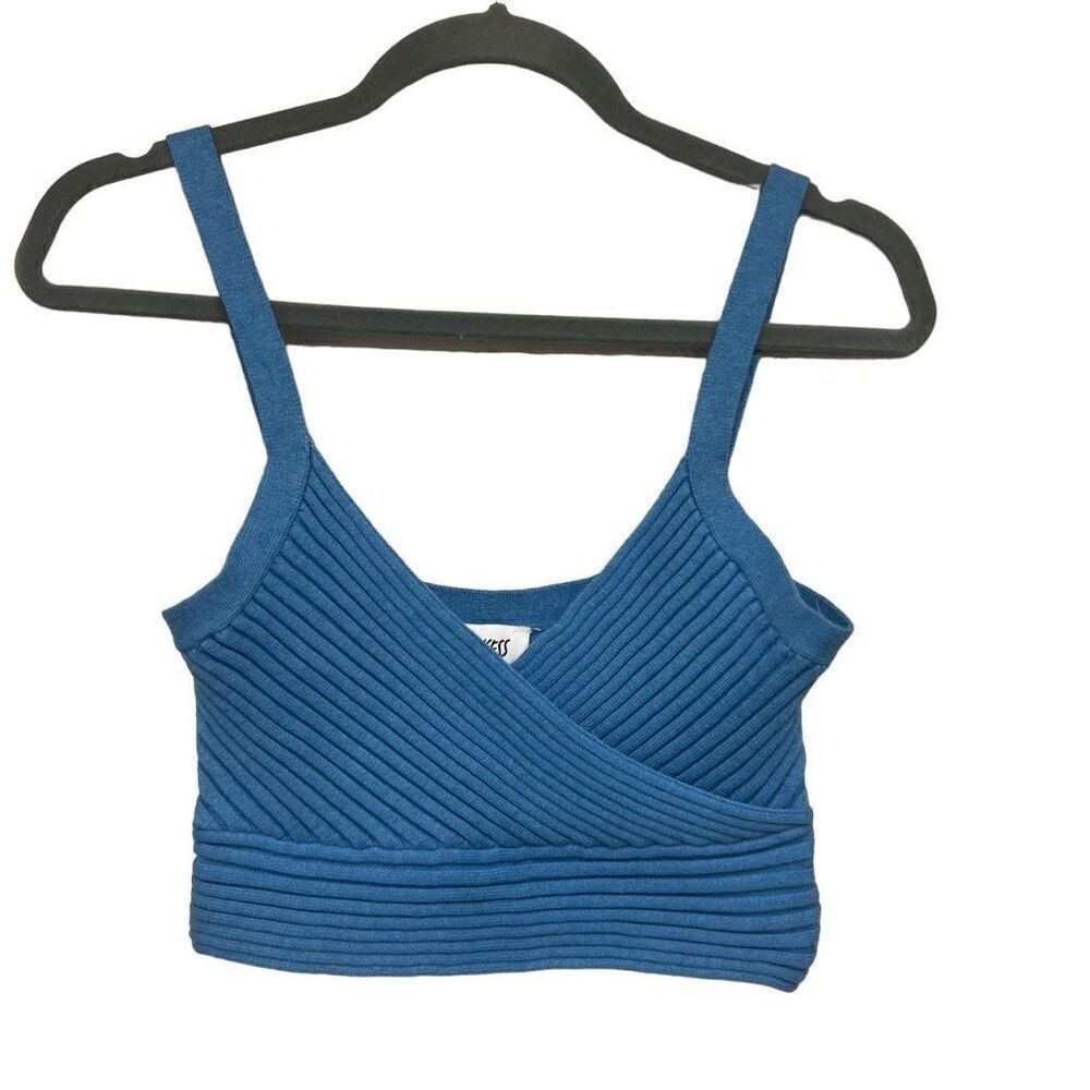 Princess Polly blue cropped tank top size XS/s
